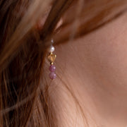 Boucles d'oreilles Romy rubis