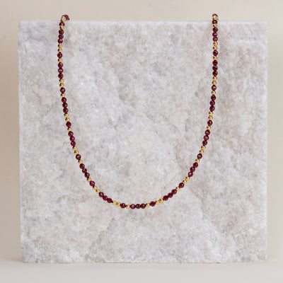 Collier Anna grenat