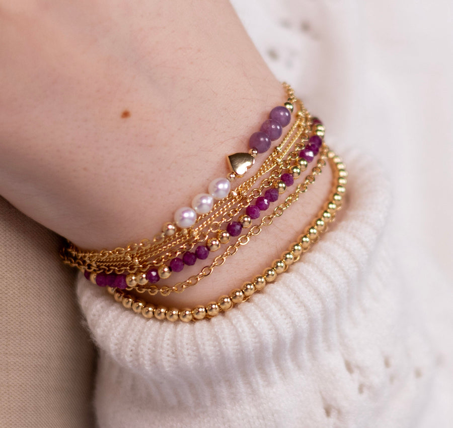 Bracelet Lizzie rubis