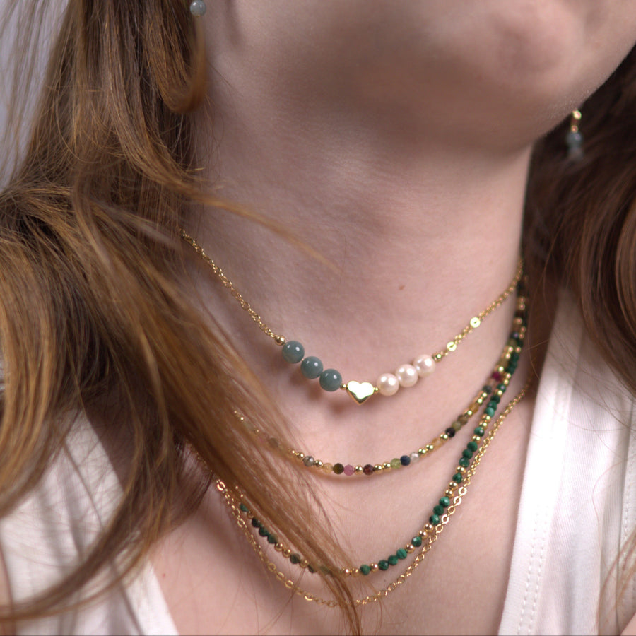 Collier Lizzie jadéite